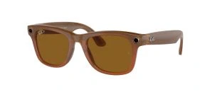 Lunettes de soleil Ray-Ban Meta Gen 1 - Wayfarer - RW4008 - Brun A
