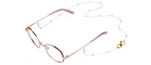 Accessoires Chainette métal détail lunettes rose