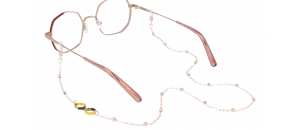 Accessoires Chainette métal détail lunettes rose