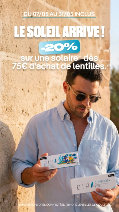 -20% sur les solaires des 75&euro; d'achat